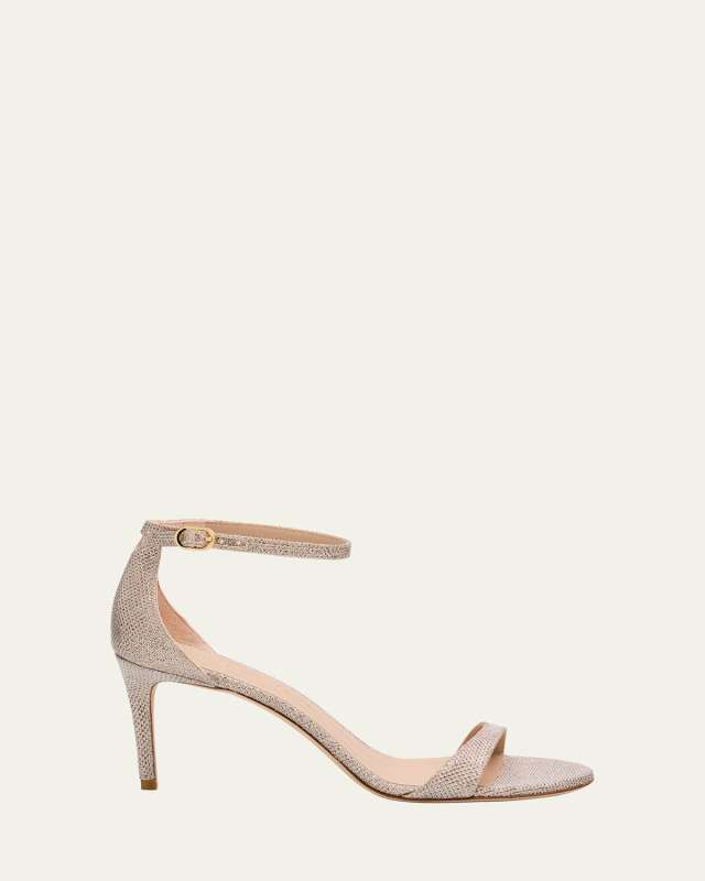 Nudist II Metallic Ankle-Strap Sandals